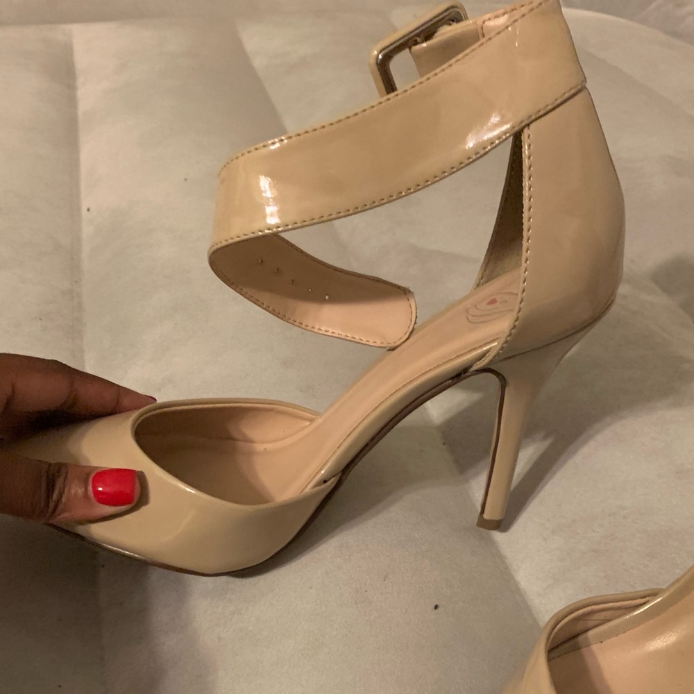 High heel leather